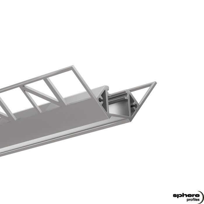 Profilo LED per piastrelle CORVIN, 200 cm, anodizzato