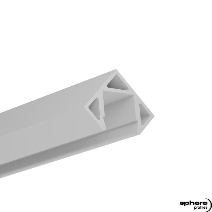 Profilo LED per angoli SIRIUS, 200 cm, bianco RAL 9003