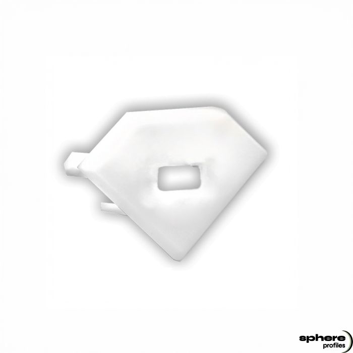 Tappo di chiusura LYRA, bianco, set di 1, con ingresso cavi