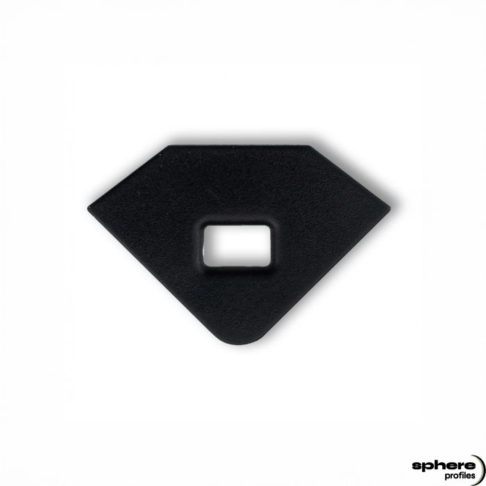 Tappo di chiusura LYRA, nero, set di 1, con ingresso cavi