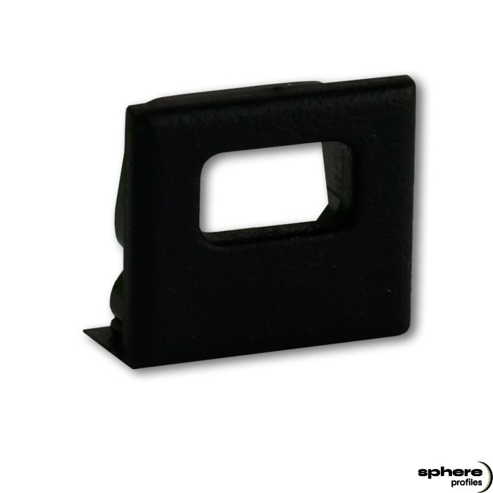 Tappo di chiusura AURIGA, nero, set di 1, con ingresso cavi