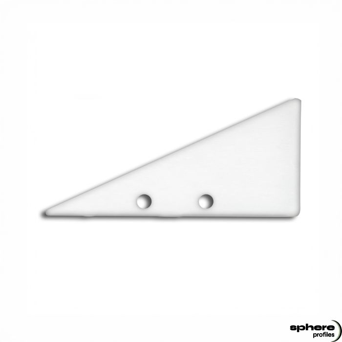 Tappo di chiusura BOTEIN, bianco RAL 9003, set di 2, viti incluse