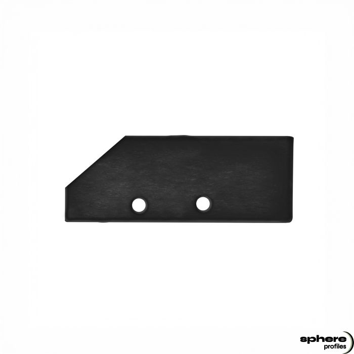 Tappo di chiusura MONOCEROS, nero RAL 9005, set di 2, viti incluse