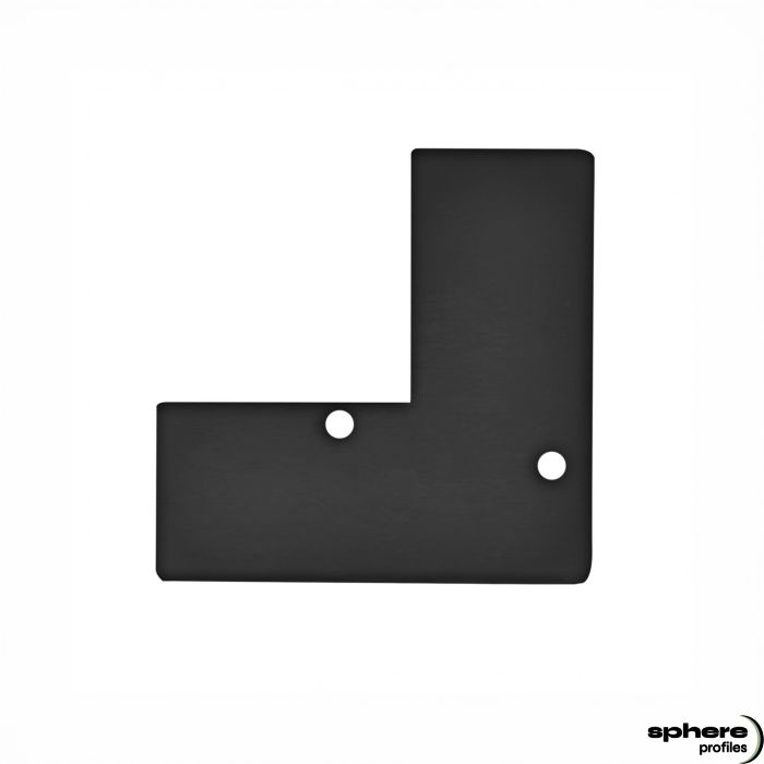 Tappo di chiusura LUMIN, nero RAL 9005, set di 2, viti incluse