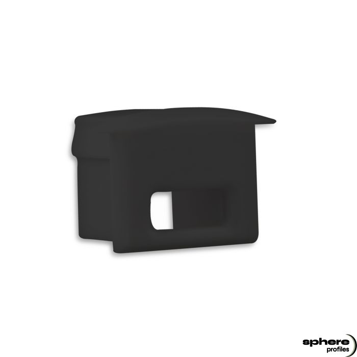 Tappo di chiusura ARIES, nero, set di 1, con ingresso cavi