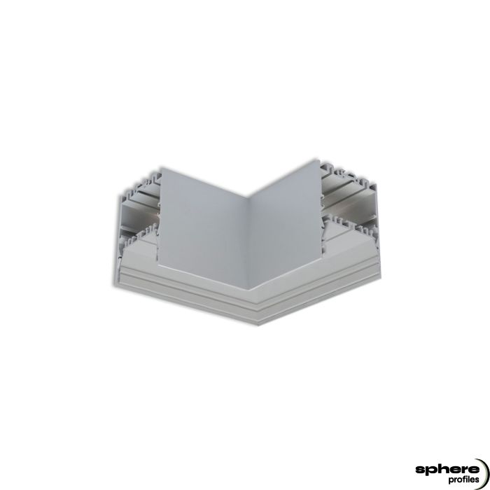 EDGE-03 Angolo saldato, 140x140 mm, verniciato a polvere argento