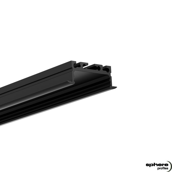 Profilo di installazione LED SPICA, 200 cm, nero RAL 9005