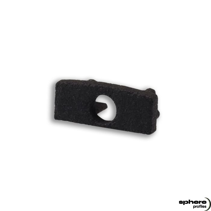 Tappo di chiusura PRISMA, nero, set di 1, con ingresso cavi