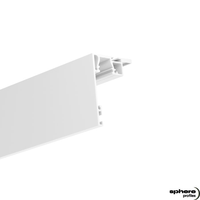 Cornice LED HAUMEA, 200 cm, bianco RAL9010, con linea luminosa opzionale
