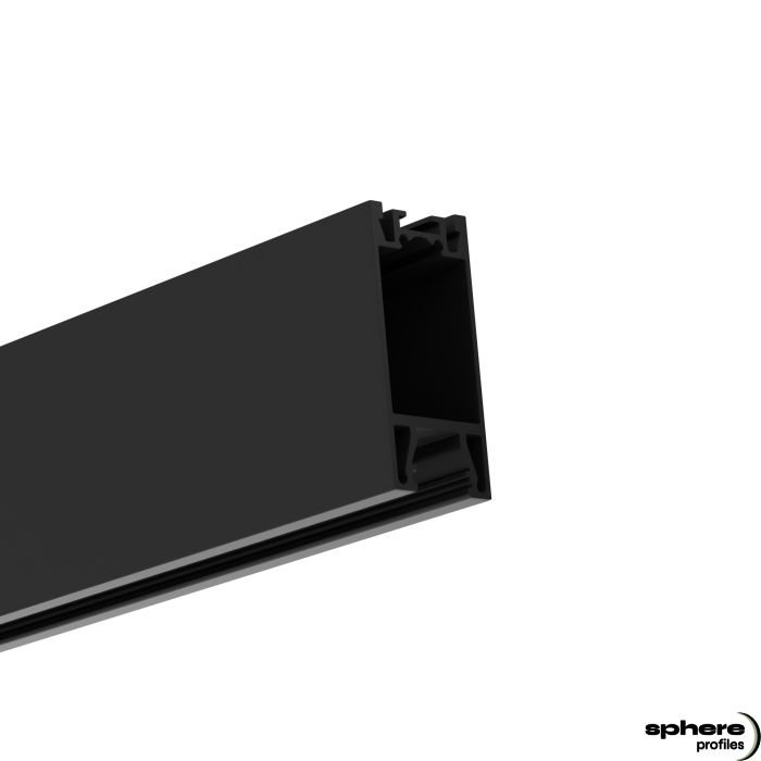 Profilo per tende LED HIMALIA, 200 cm, nero RAL9005