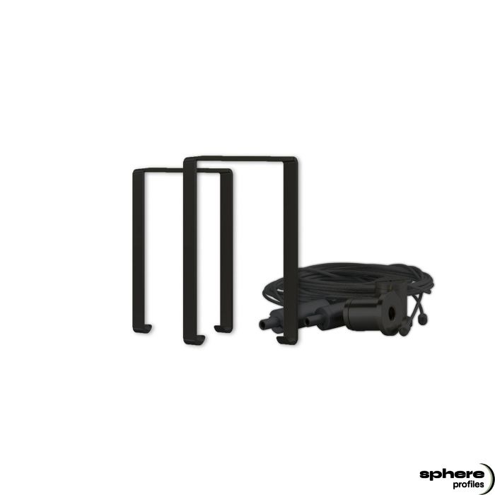 BRACKET-21 Staffa di montaggio, nera, set di 2