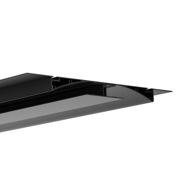 Profilé pour construction sèche LED PERIDOT, 200cm, noir RAL 9005