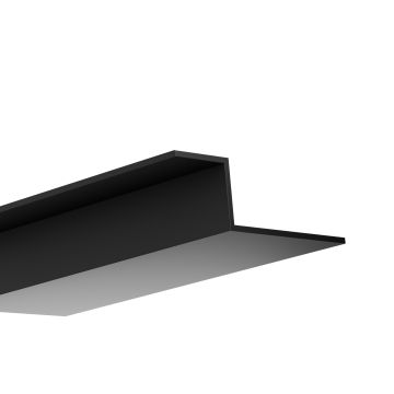 Perfil LED para construcción en seco AMETRIN, 200 cm, negro RAL 9005
