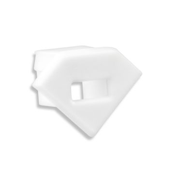 Embout de finition SIRIUS, blanc, kit de 1, avec passage de câble