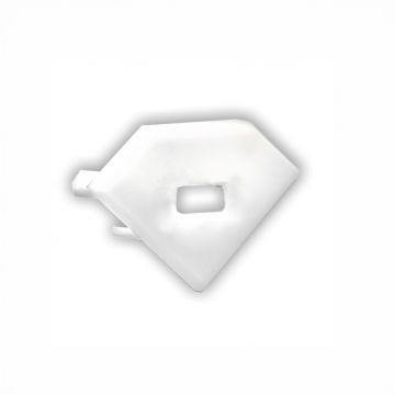 Embout de finition LYRA, blanc, kit de 1, avec passage de câble