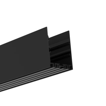 Perfil de iluminación LED ZENITH, 300 cm, negro RAL 9005 recubrimiento de polvo