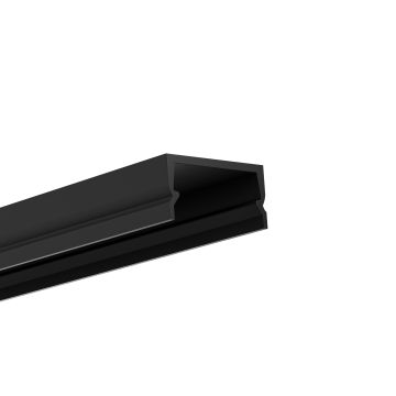 Profilé en applique LED URSA, 200cm, noir RAL 9005
