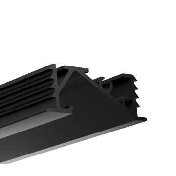 Profilo di installazione LED ALTAIS, 200 cm, nero RAL 9005