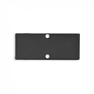 Embout de finition ATLAS, noir RAL 9005, kit de 2, vis incluses