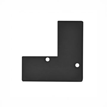 Embout de finition LUMIN, noir RAL 9005, kit de 2, vis incluses