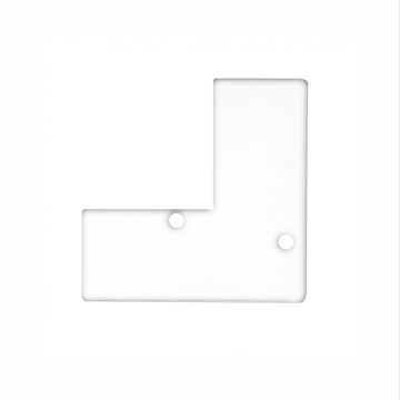 Embout de finition LUMIN, blanc RAL 9003, kit de 2, vis incluses