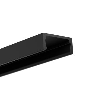 Profilé en applique LED PRISMA, 200cm, noir RAL 9005