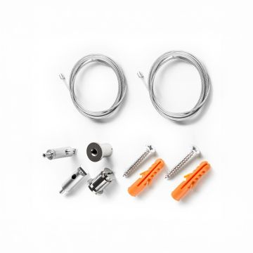 SOSPENSION-01 Sospensione a fune, 150 cm, 2 corde, materiale di fissaggio incluso