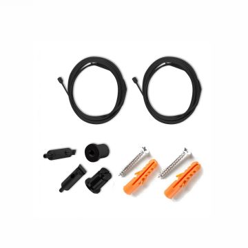 SOSPENSION-01 Sospensione a fune, nera, 150 cm, 2 corde, materiale di fissaggio incluso