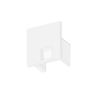 CELAENO End cap, white, single set, with cable outlet