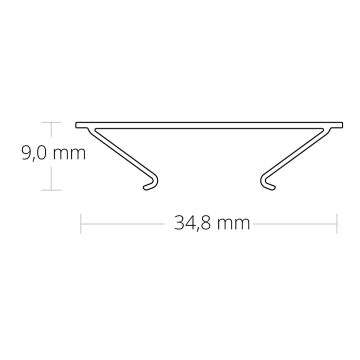 OPAL-25 Diffuseur, 200cm, opale/satiné