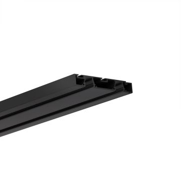 Perfil para cortinas LED HIPPOCAMP, 200 cm, negro RAL9005