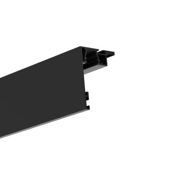 Cornice LED HAUMEA, 200 cm, nero RAL9005, con linea luminosa opzionale