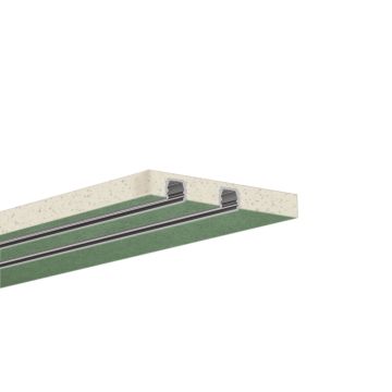 Perfil LED para construcción en seco PALLAS, 200 cm, con funda protectora