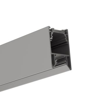 Profilo di illuminazione a LED ADRASTEA, 200 cm, verniciato a polvere argento, Inlay cliccabile
