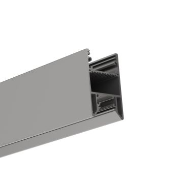 Profilo di illuminazione a LED ADRASTEA, 300 cm, verniciato a polvere argento, Inlay scorrevole