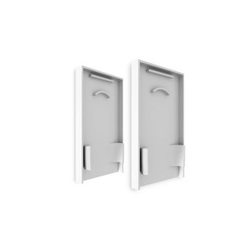 ACAMAR/ACHERNAR End cap, white, set of 2, with light trap