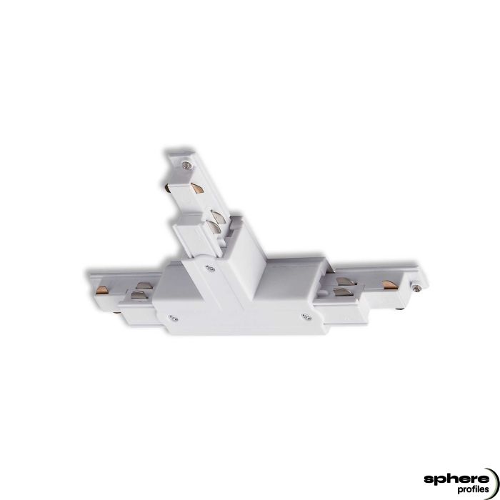 POLLUX Connecteur en T, blanc, conducteur N droite