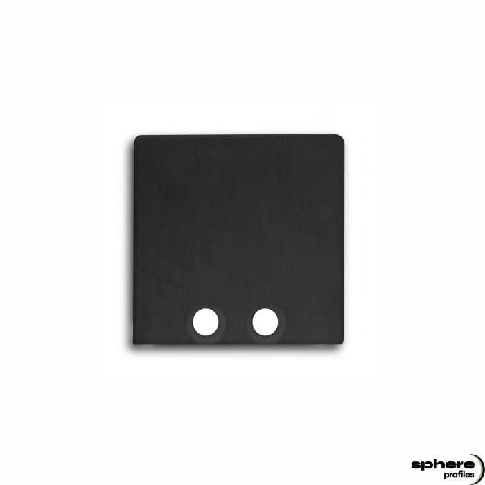 Embout de finition ECHON, noir, kit de 2, vis incluses