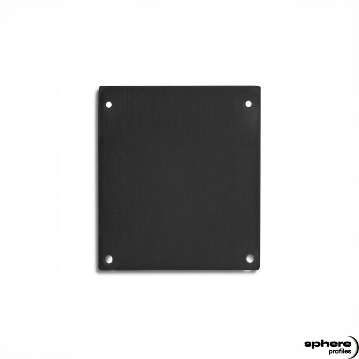 Embout de finition ACAMAR, noir RAL 9005, kit de 2, vis incluses