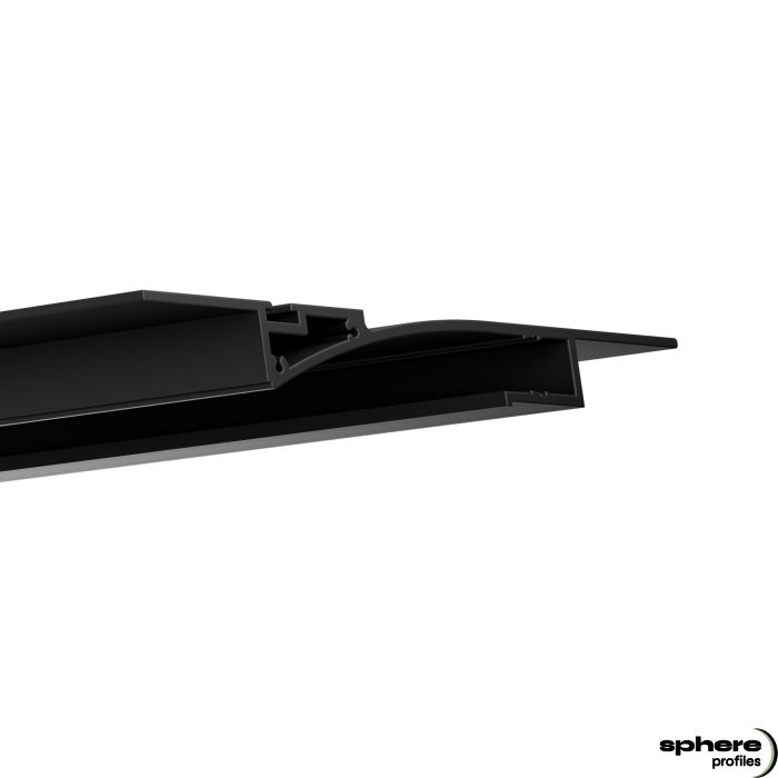 Profilé pour construction sèche LED TURMALIN, 200cm, noir RAL 9005