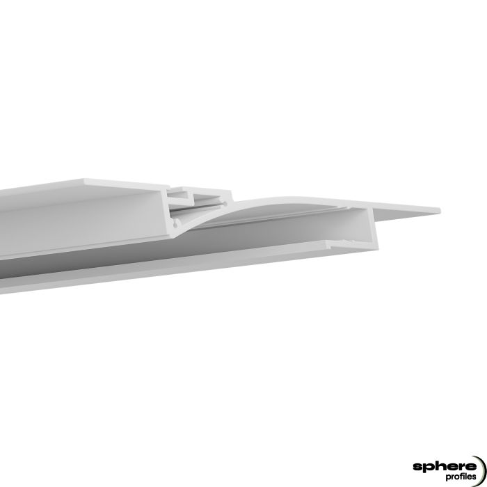 Profilé pour construction sèche LED TURMALIN, 200cm, blanc RAL 9003
