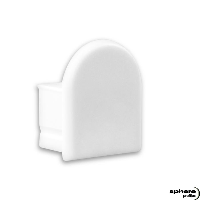 Embout de finition HADIR, blanc, pour couvercle rond, kit de 1