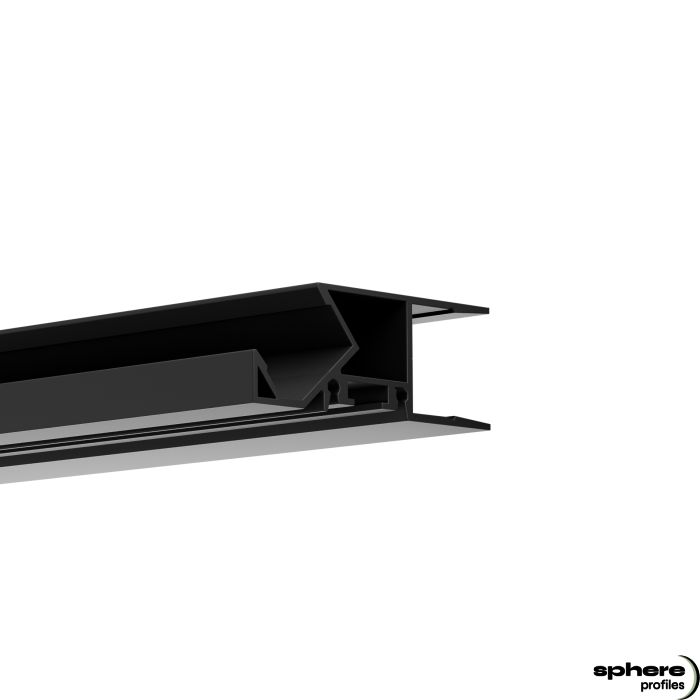 Profilé en applique LED MONOCEROS, 200cm, noir RAL 9005