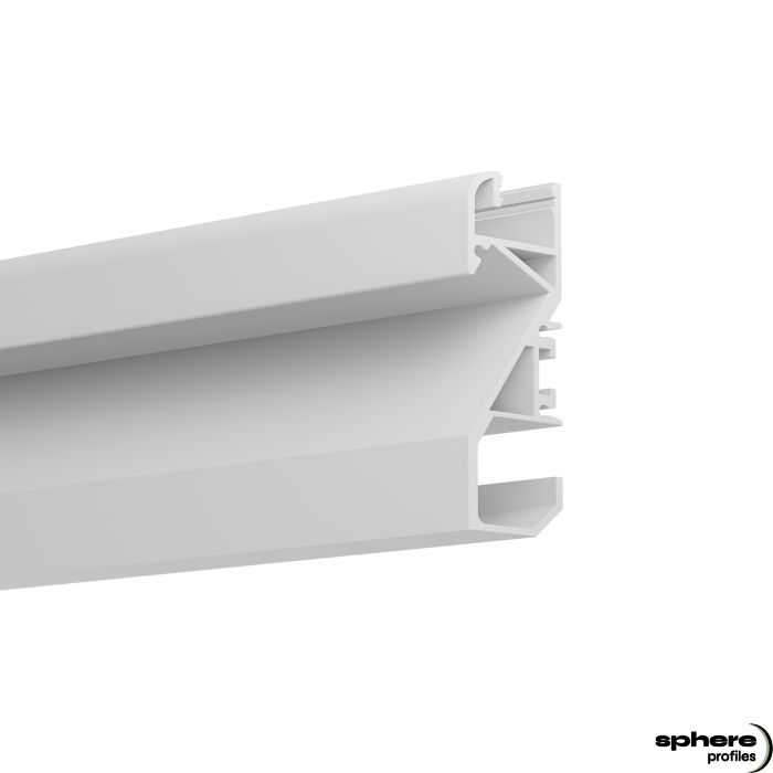 Profilé de plinthe LED NOX, 200cm, blanc RAL 9003