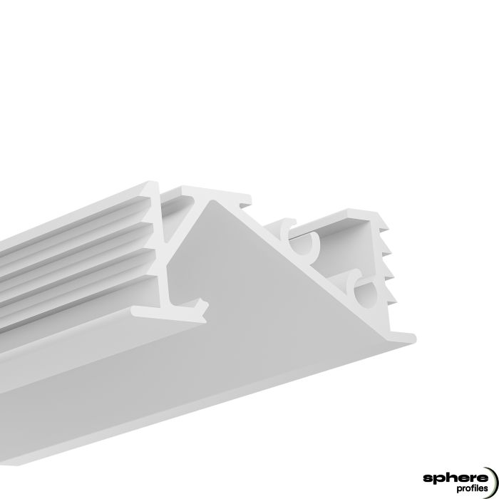 Profilé encastré LED ALTAIS, 200cm, blanc RAL 9003