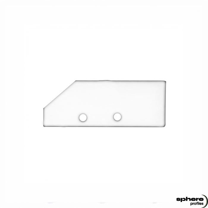 Embout de finition MONOCEROS, blanc RAL 9003, kit de 2, vis incluses