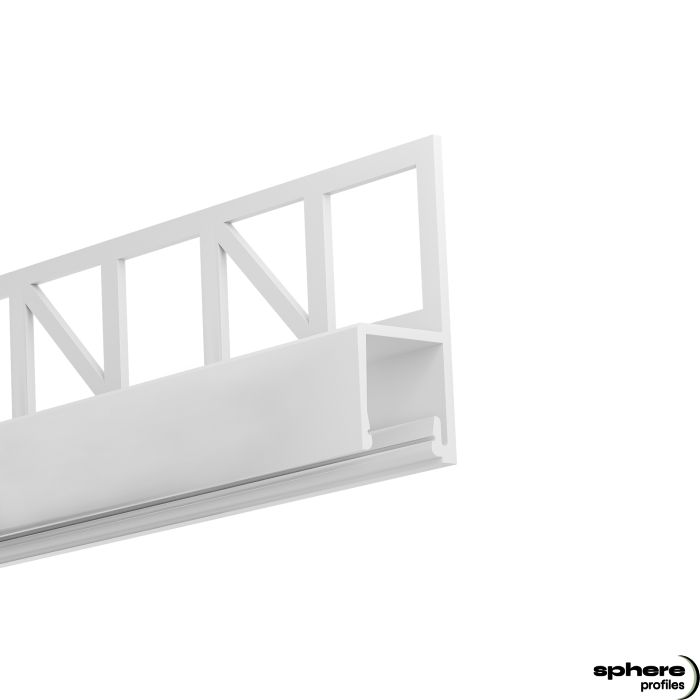 Profilé de carrelage LED CELAENO, 300cm, blanc RAL 9003