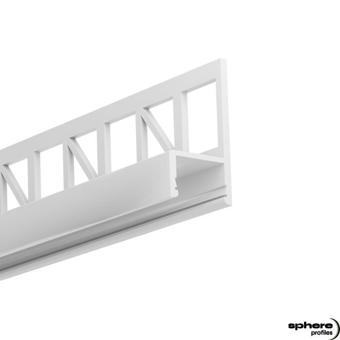 Profilé de carrelage LED COSMIC, 200cm, blanc RAL 9003