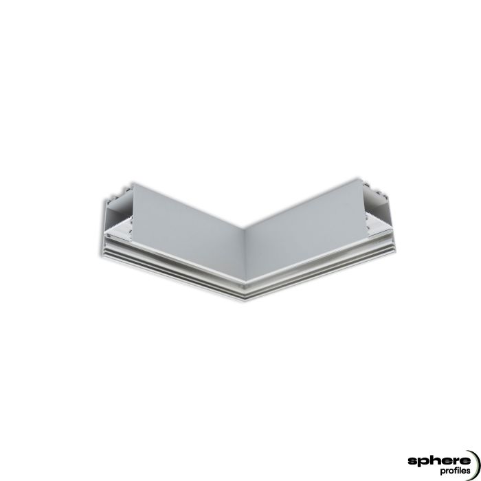 EDGE-02 Angle soudé, 120x120mm, revêtement en poudre argenté