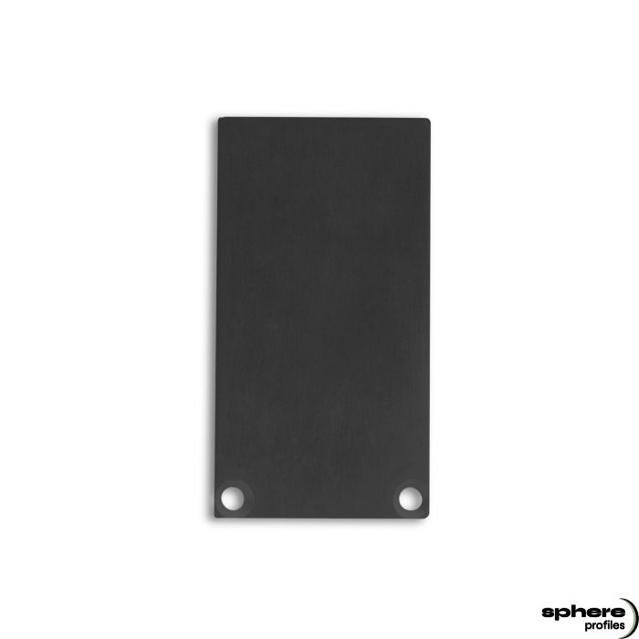 Embout de finition ALKOR/ELEKTRA, noir RAL 9005, kit de 2, vis incluses, extra haut